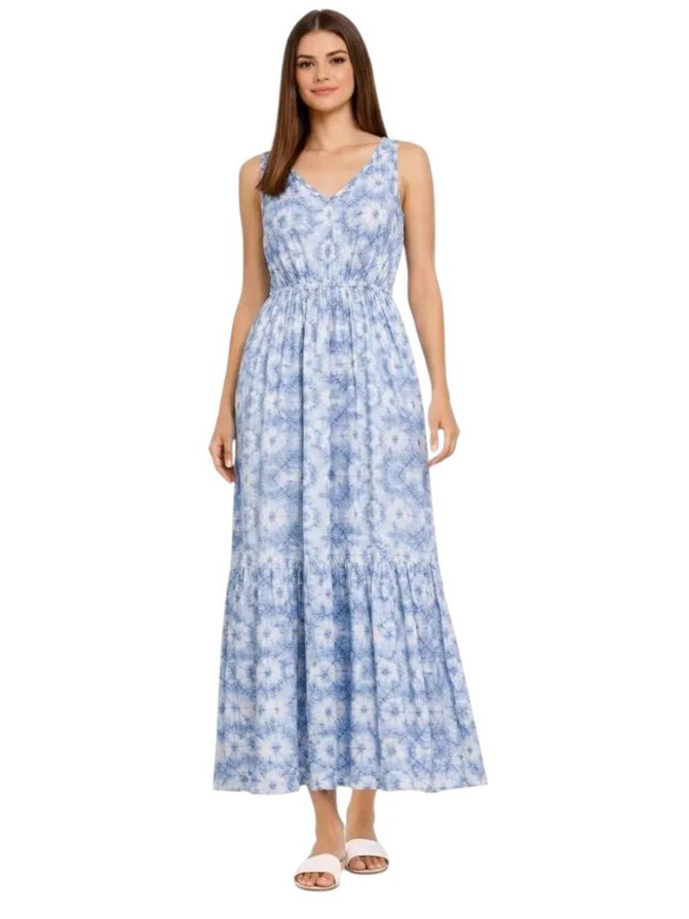 beach lunch lounge maxi dress beachlunchlounge | Dresses | Beachlunchlounge Tiered Blue Tie Dye Sleeveless Resort Boho Xs Ken's Steak House Light MAKEWAVES Width:B (Narrow) Refresh your everyday wardrobe